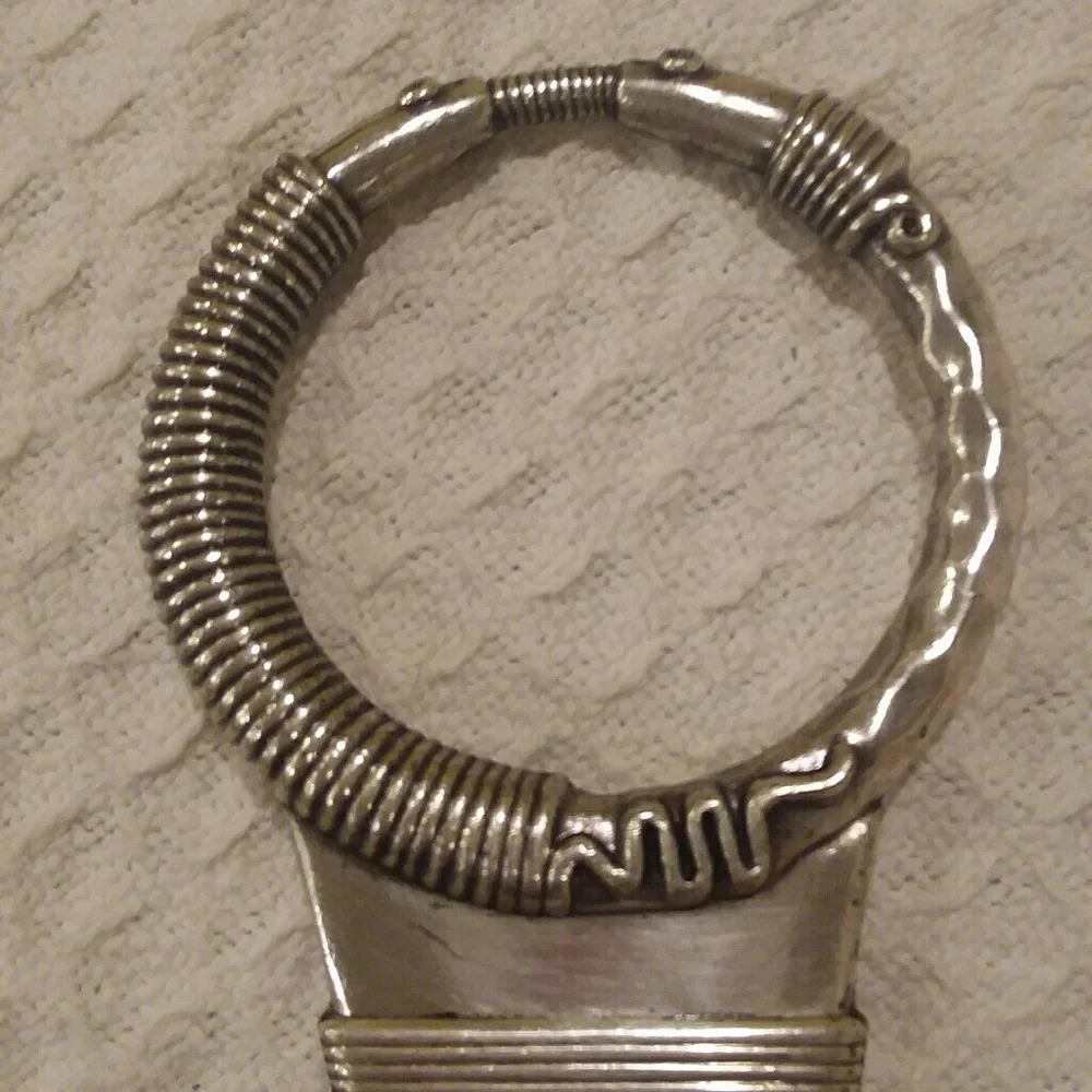 Chico's Wide Leather And Metal Belt